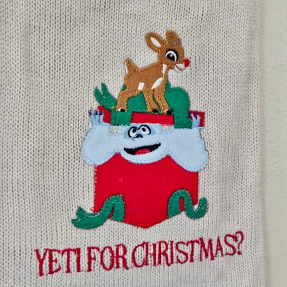 Rudolph Abominable Snowman Yeti Pet Colorful Knit Holiday Christmas Sweater - Picture 3 of 6